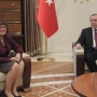 13 April 2015 National Assembly Speaker Maja Gojkovic and Turkish President Recep Tayyip Erdoğan